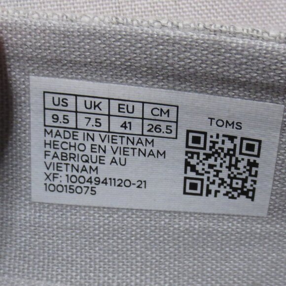 NWT TOMS womens GRAY ALPARGATA drizzle grey SLUB CHAMBRAY slip-on SIZE 9.5 - Picture 5 of 10